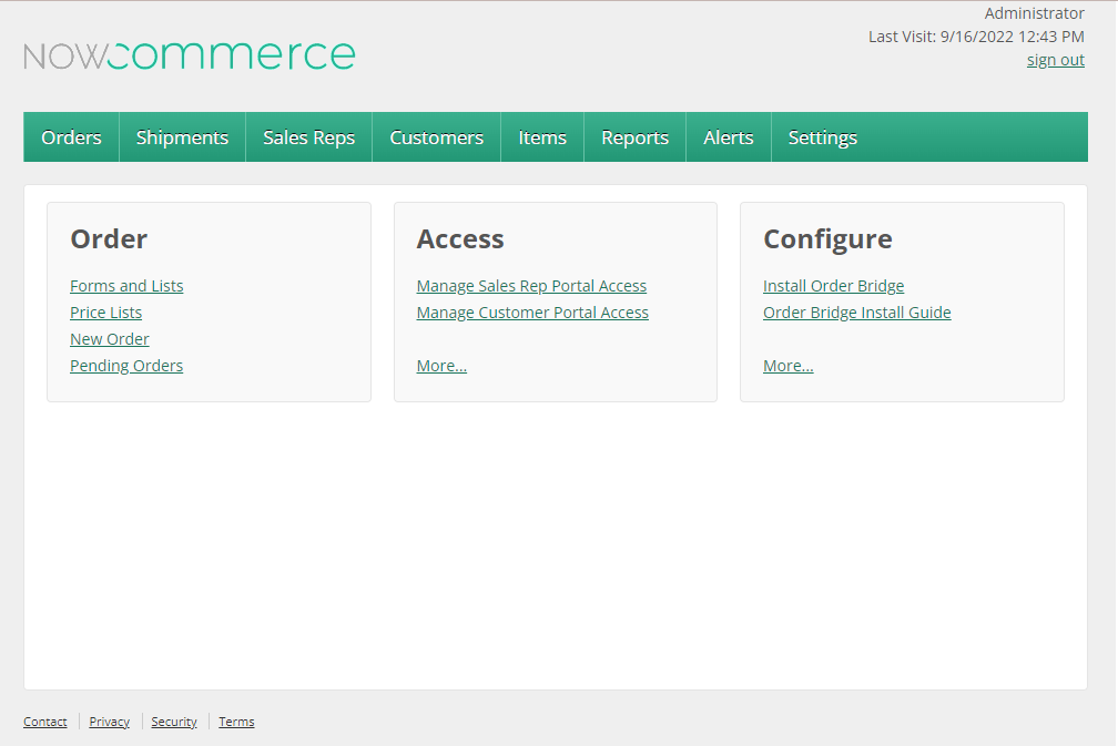 Now Commerce Admin Dashboard Now Commerce Admin Dashboard